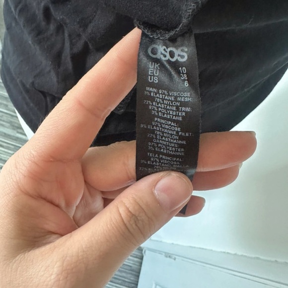 ASOS Black bodycon dress size 10 - Picture 8 of 9